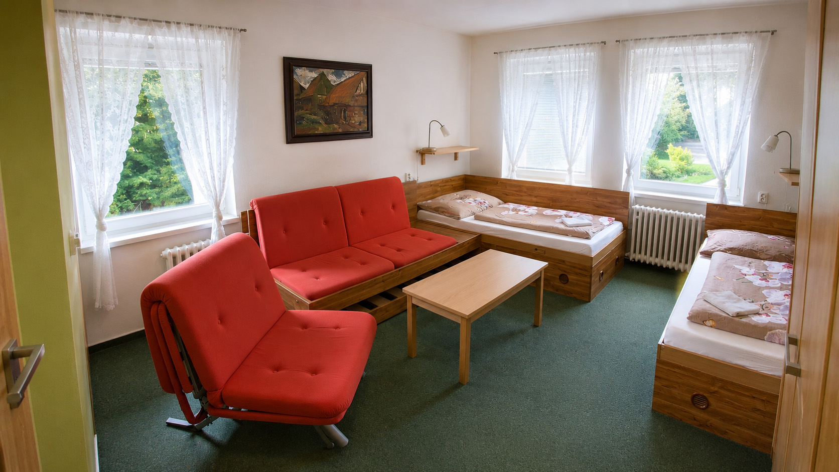 Interiér a ubytování chaty Lačnov